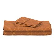 Jacobite coat tartan, 6" diagonal repeat  - copper brown with gold stripes