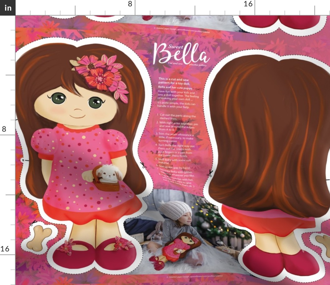 Bella cut and sew doll 21x18