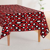 Groovy Red Geometric Mid Century Pattern