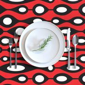 Groovy Red Geometric Mid Century Pattern