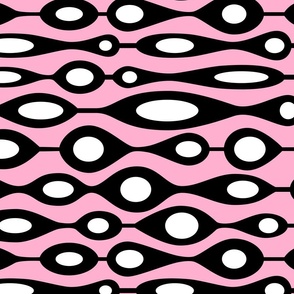 Groovy Pink Geometric Mid Century Pattern