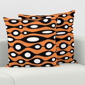 Groovy Orange Geometric Mid Century Pattern