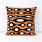 Groovy Orange Geometric Mid Century Pattern