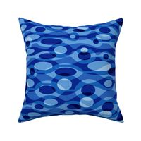 Cobalt Blue Geometric Bubble Print 