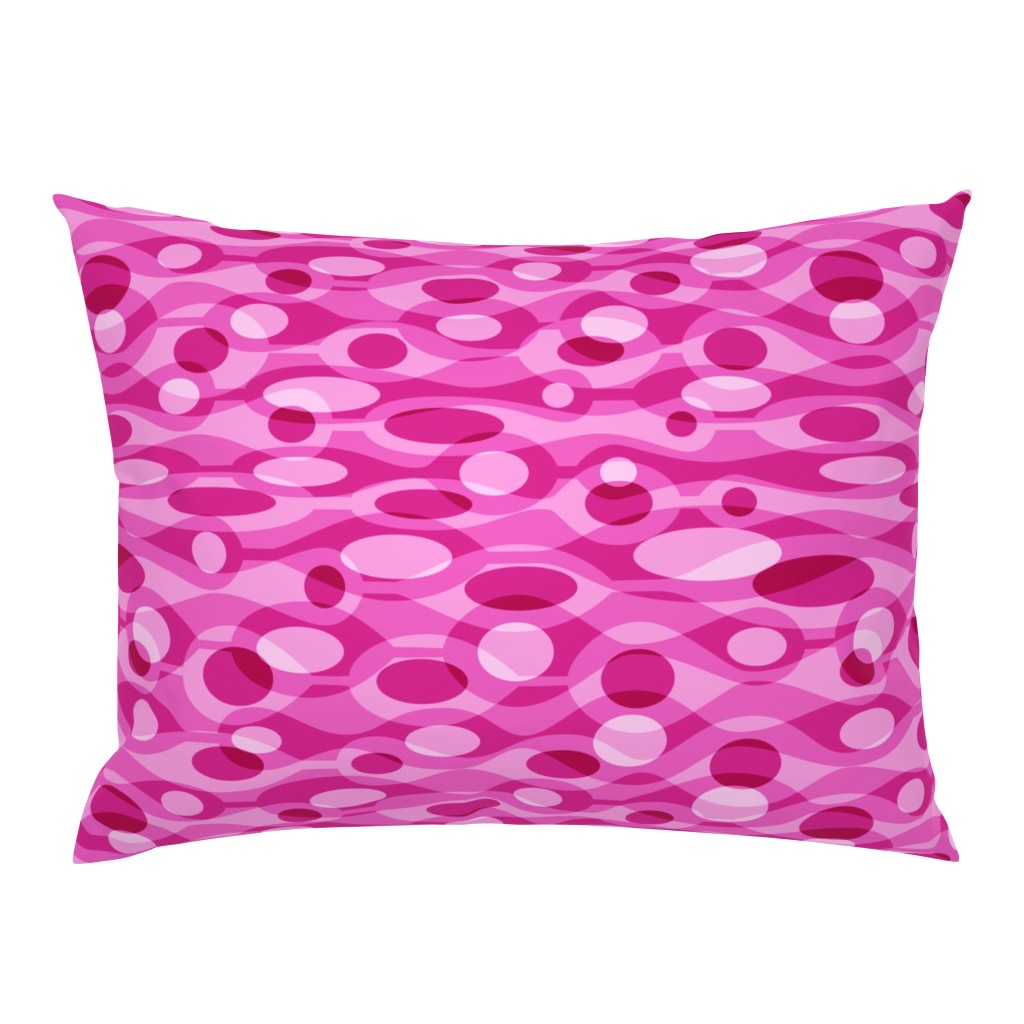 Fuchsia Pink Geometric Bubble Print