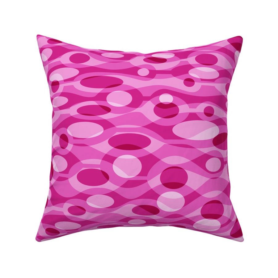 Fuchsia Pink Geometric Bubble Print