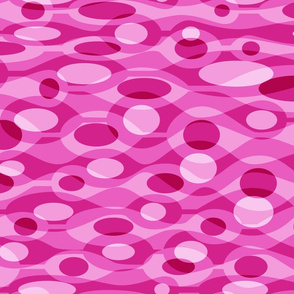 Fuchsia Pink Geometric Bubble Print