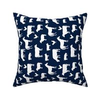 farm animal medley - navy (90)