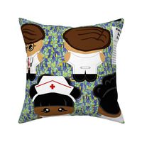 Kawaii Dr.  & Nurse Dolls -  Fat Quarter