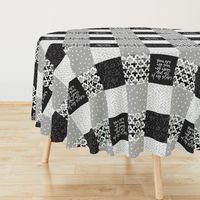 You are my sun, my moon, and all of my stars - monochrome patchwork baby nursery 