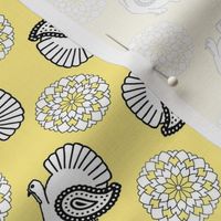 Turkey Polka Kerchief in Beeswax Yellow | Bee Dance