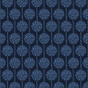 Midmod Hydrangea Lolly on Navy | Forager's Brights