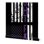 Fight//Pancreatic/Thryroid Cancer//US Flag - 2 Yard Layout (MINKY)