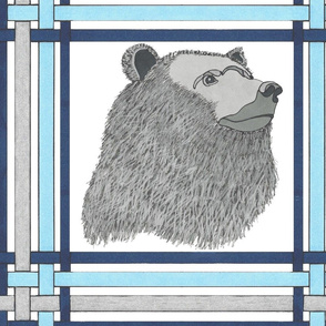 Blue and Silver Holiday Bear