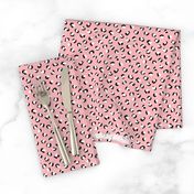 Trendy panther print animals fur modern Scandinavian style raw brush  abstract pink black and white SMALL