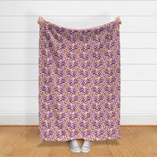 Dotty Floral in Mauves and Yellow