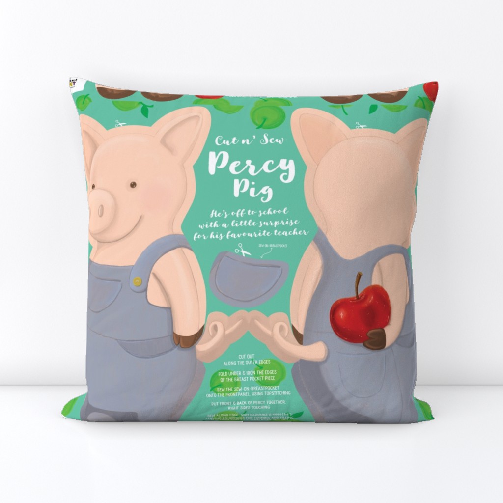 Percy Pig - Cut and Sew Cuddly 21 x 18inch