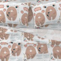 Sleepy Wakey Bear DIY fat quarter