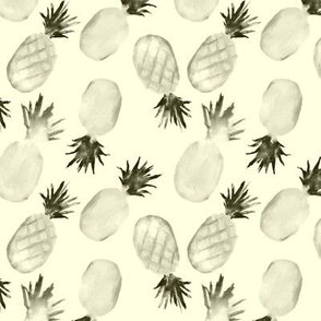 Retro pineapples || vintage monochrome design for kitchen, apparel
