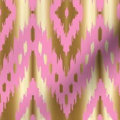 pink gold ikat