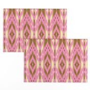 pink gold ikat