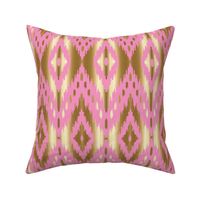 pink gold ikat