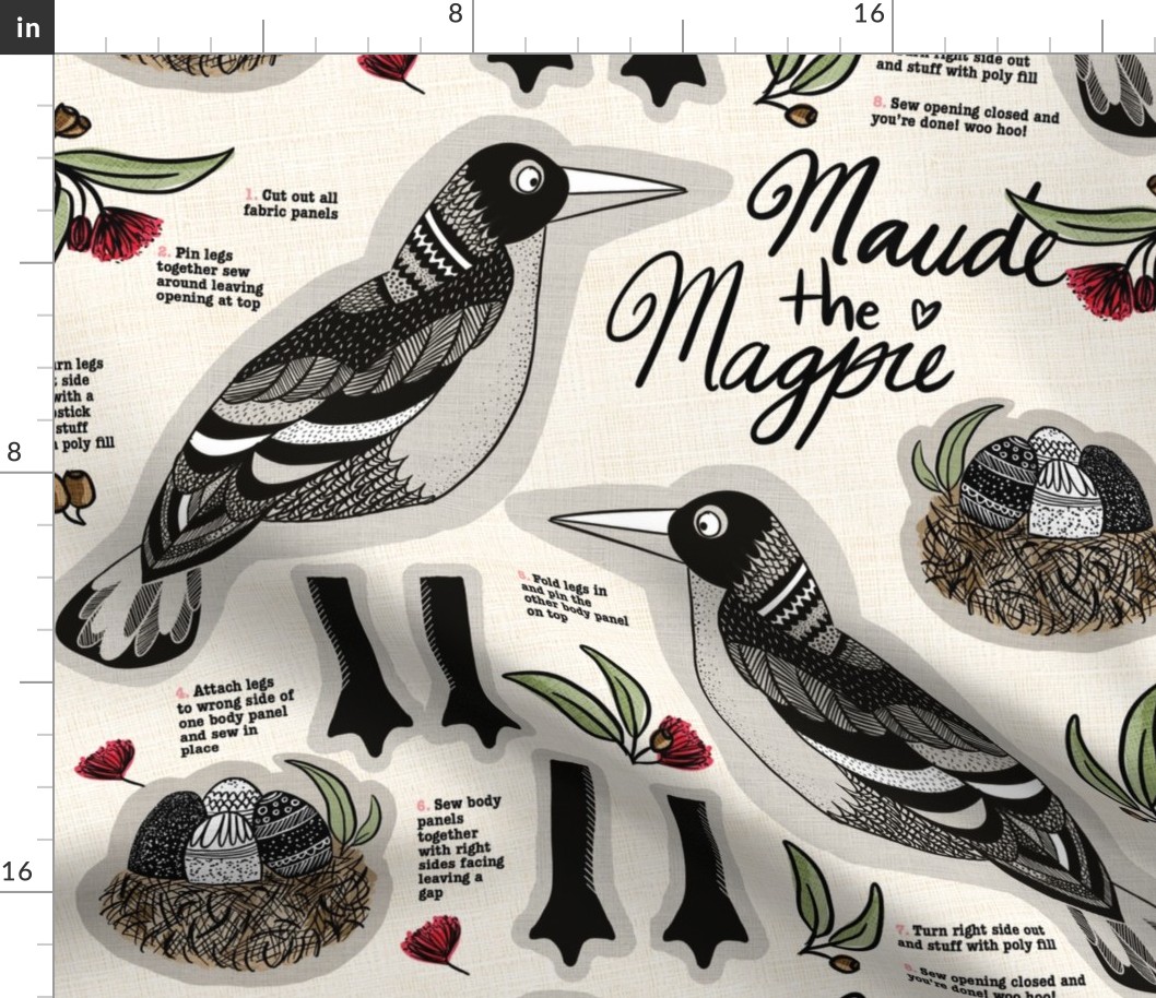 Maude the Magpie cut and sew