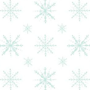 Aqua Snowflakes