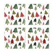 8" Christmas Holiday Pines // Gold Dots - Christmas Trees, Woodland