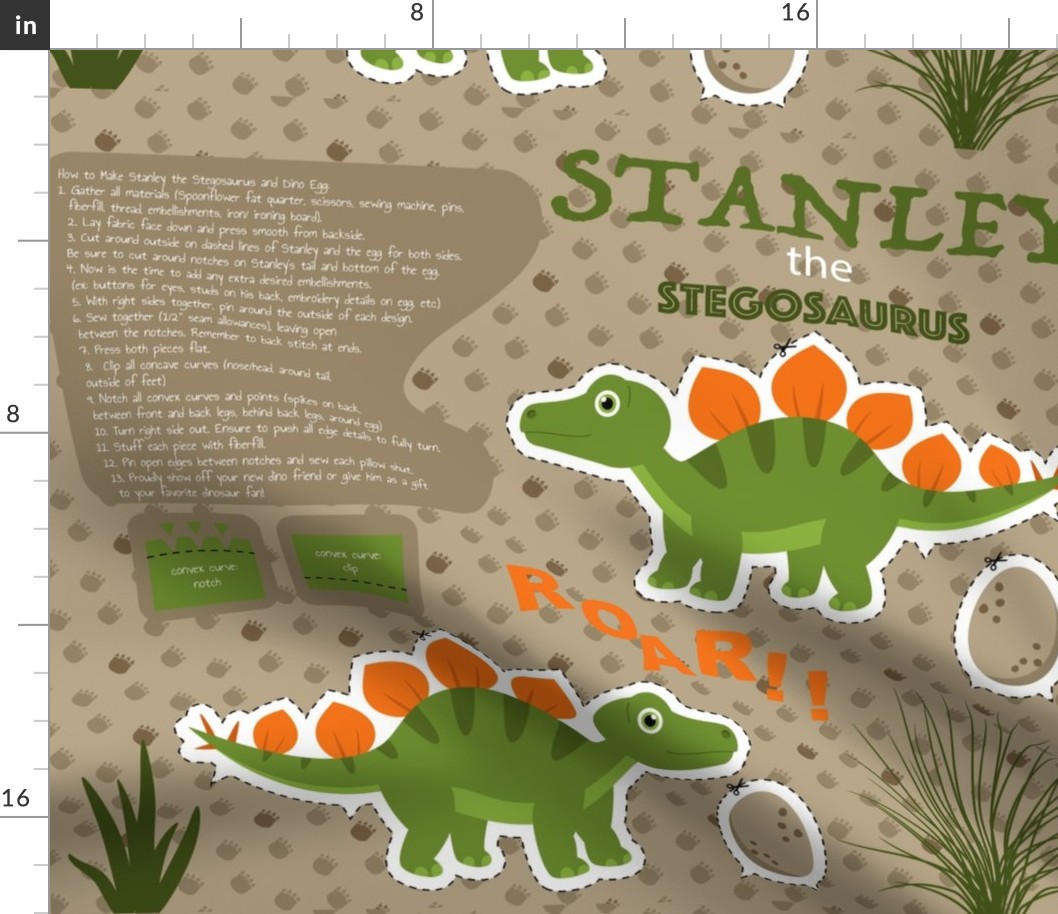 Stanley the Stegosaurus Fat Quarter