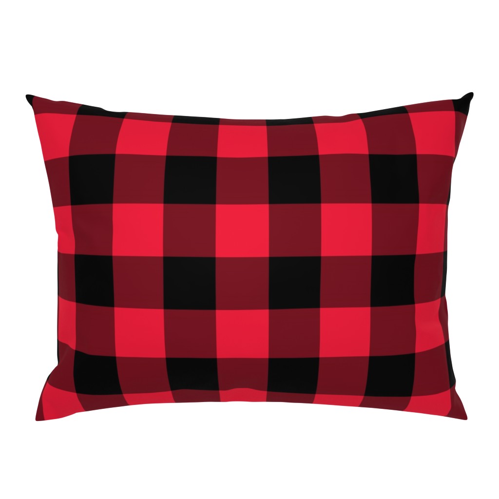 Buffalo Plaid // Red & Black ~ 2" Squares