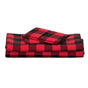 Buffalo Plaid // Red & Black ~ 2" Squares