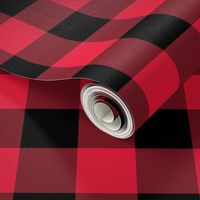 Buffalo Plaid // Red & Black ~ 2" Squares