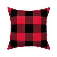 Buffalo Plaid // Red & Black ~ 2" Squares