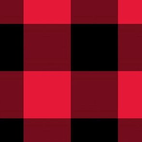Buffalo Plaid // Red & Black ~ 2" Squares