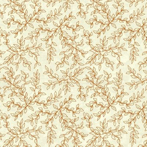 Terracotta Vines on Ivory