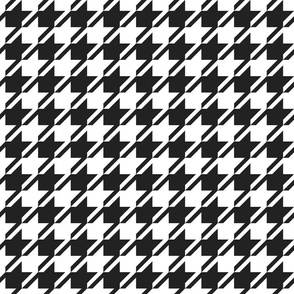 Retro Houndstooth check black white