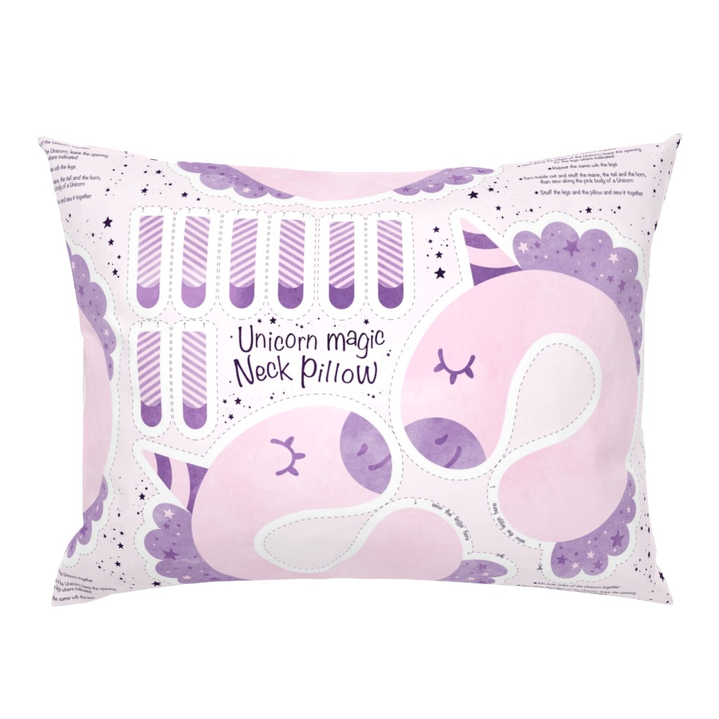 Unicorn magic neck pillow pink