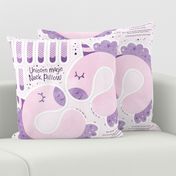 Unicorn magic neck pillow pink