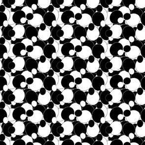 black and white large monochrome dots