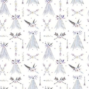 Teepee Purple Arrows Smaller One Inch