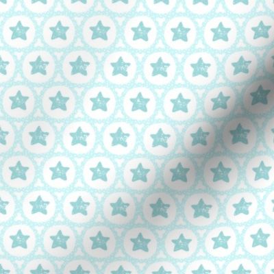 Scalloped Christmas Stars in Teal
