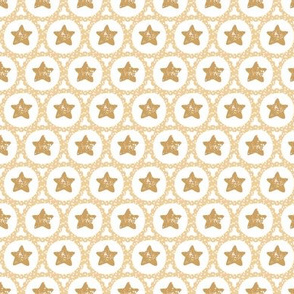 Scalloped Christmas Stars in Gold