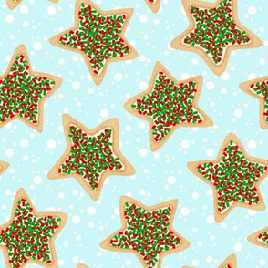 Holiday Star Sprinkle Cookies