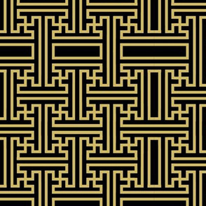 Chinese Pattern 1 Black Gold