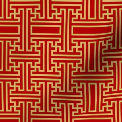 Chinese Pattern 1 Red Gold