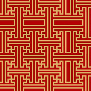 Chinese Pattern 1 Red Gold