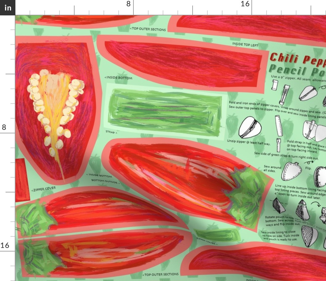 Chili Pepper Pencil Pouch