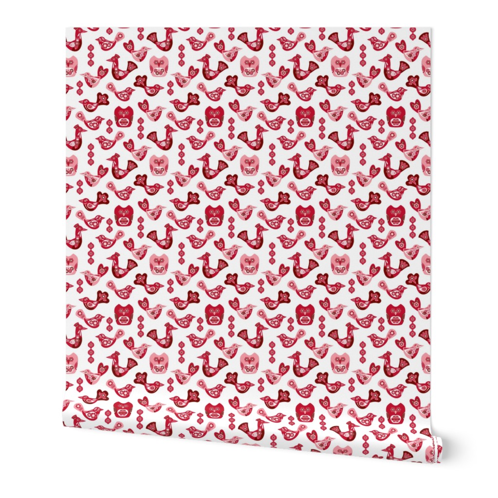 Festive birds yardage