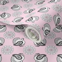 Turkey Polka Kerchief in Petal | Pink Morning